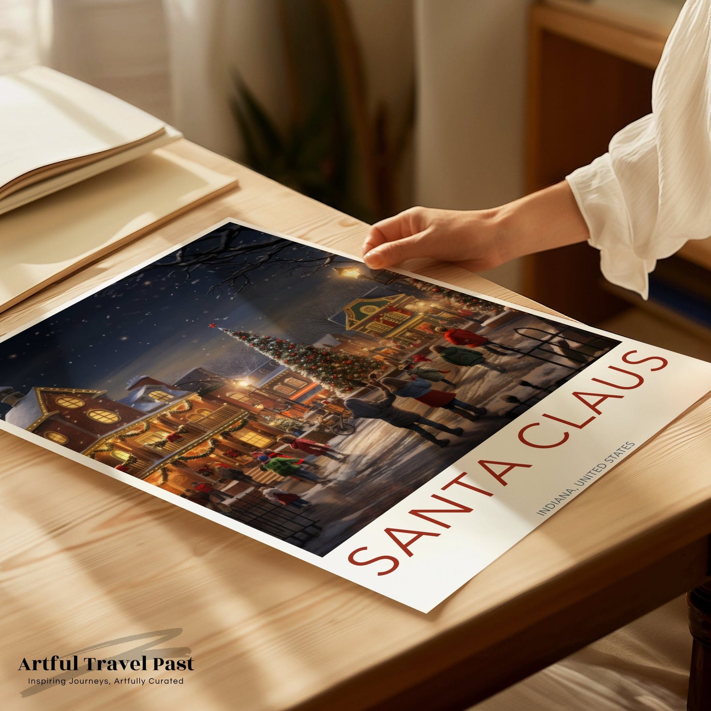 Santa Claus Poster | Indiana Wall Art | America Decor