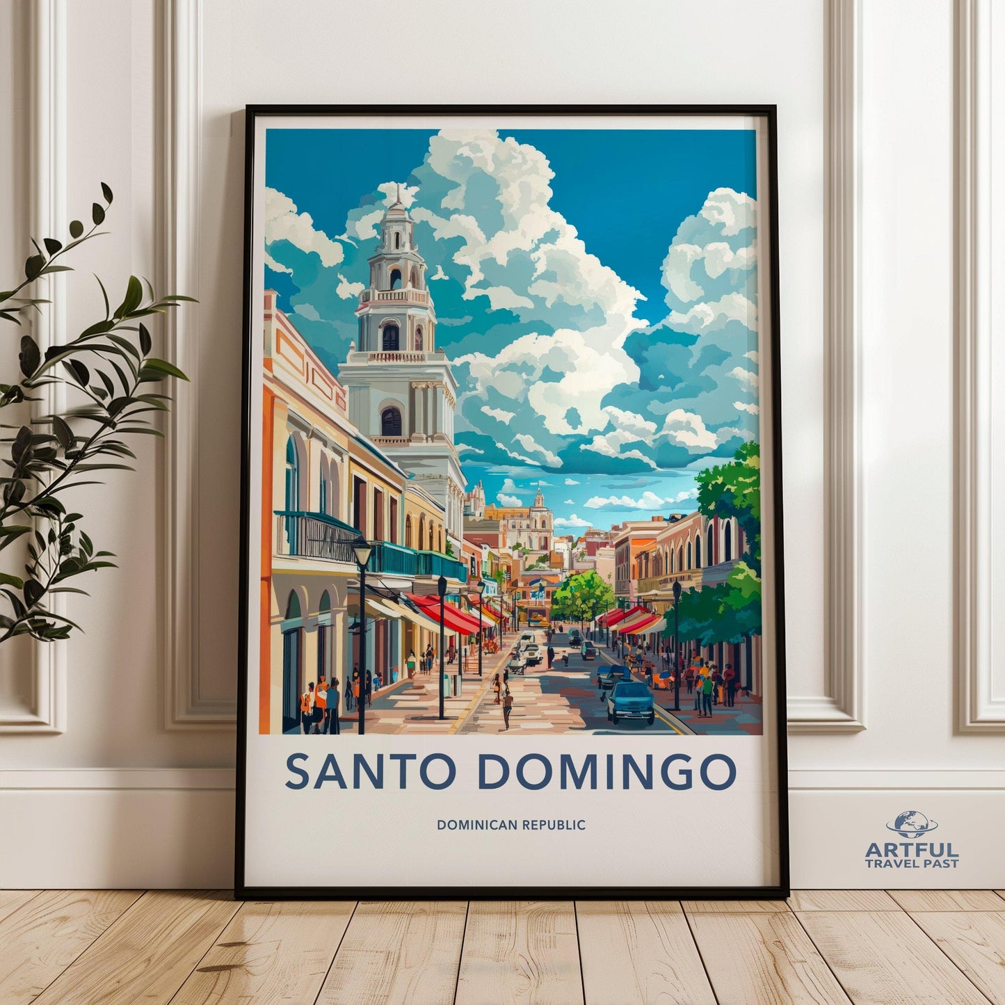 Santo Domingo Poster | Dominican Republic Art | Caribbean Decor
