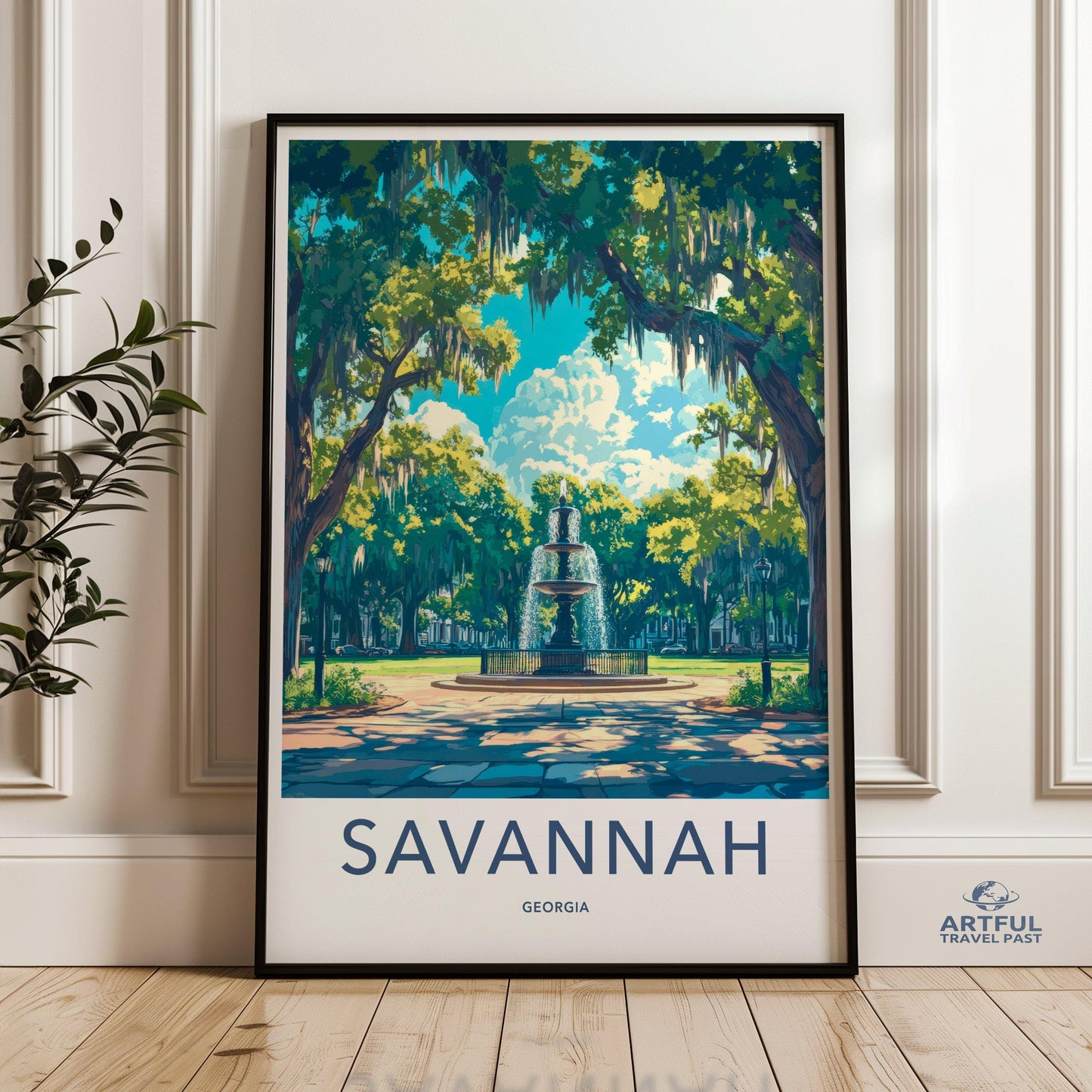 Savannah Poster | Georgia Wall Art | America Decor