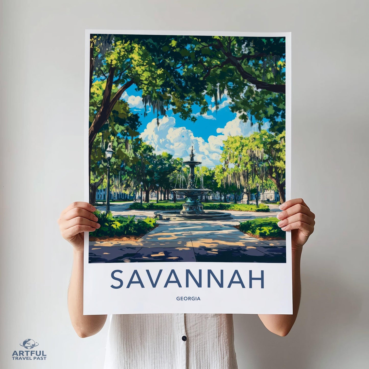 Savannah Poster | Georgia Wall Art | America Decor