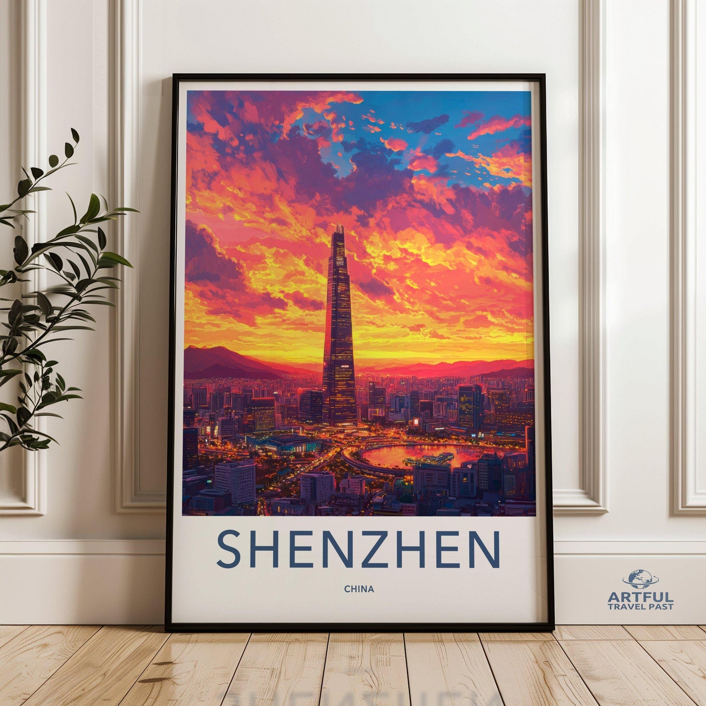 Shenzhen Poster | China Wall Art | East Asia Decor
