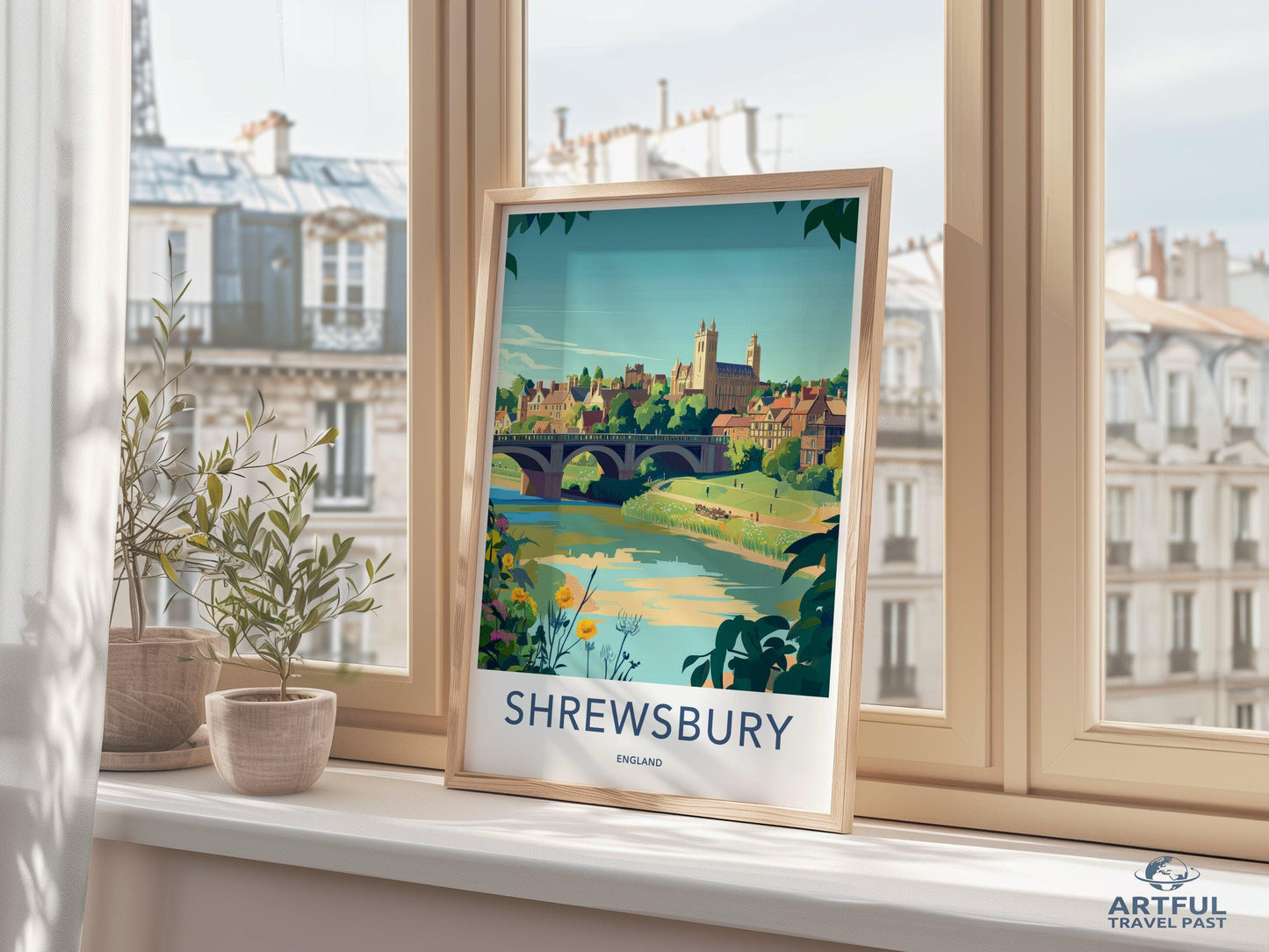 Shrewsbury Poster - England Wall Art