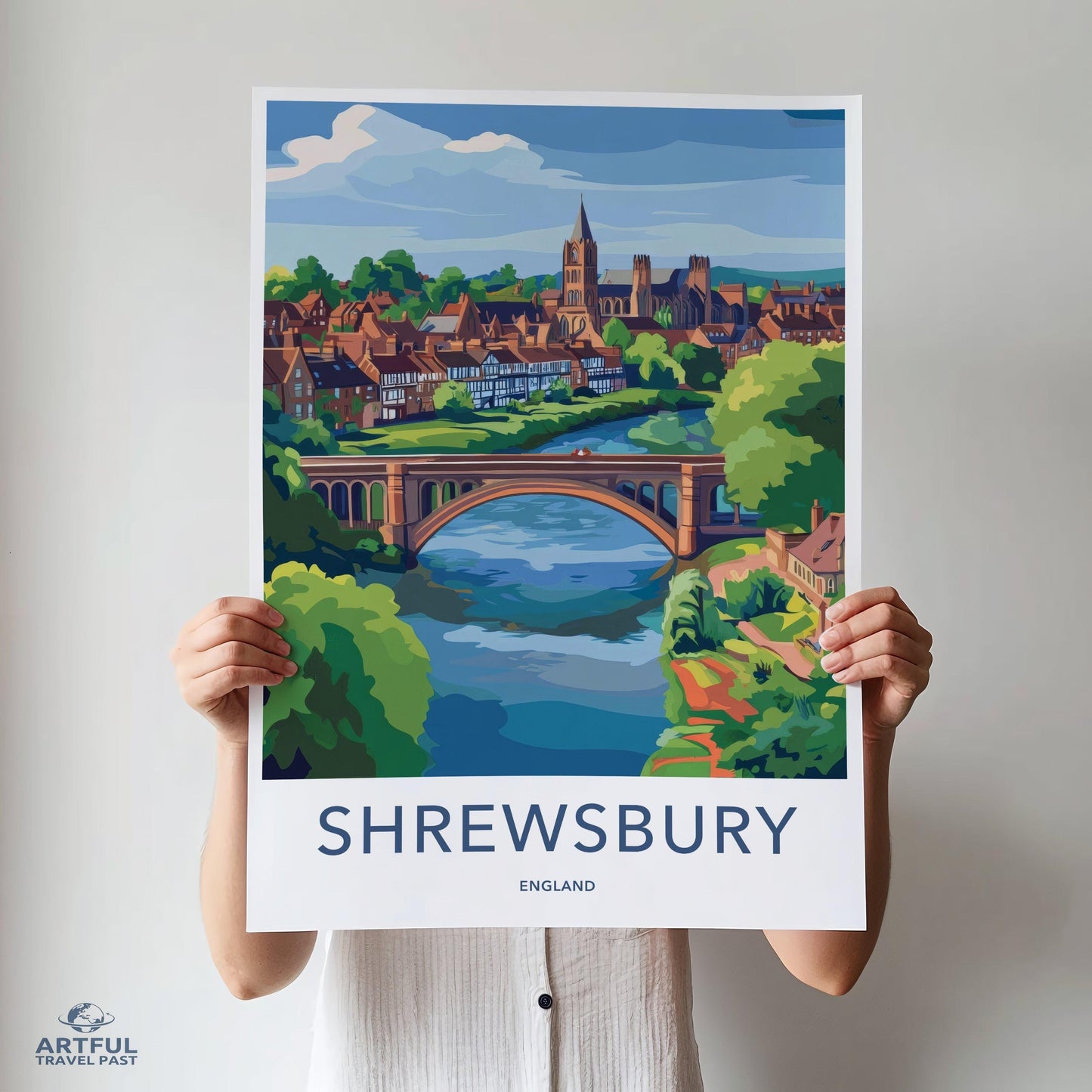 Shrewsbury Poster - England Wall Art