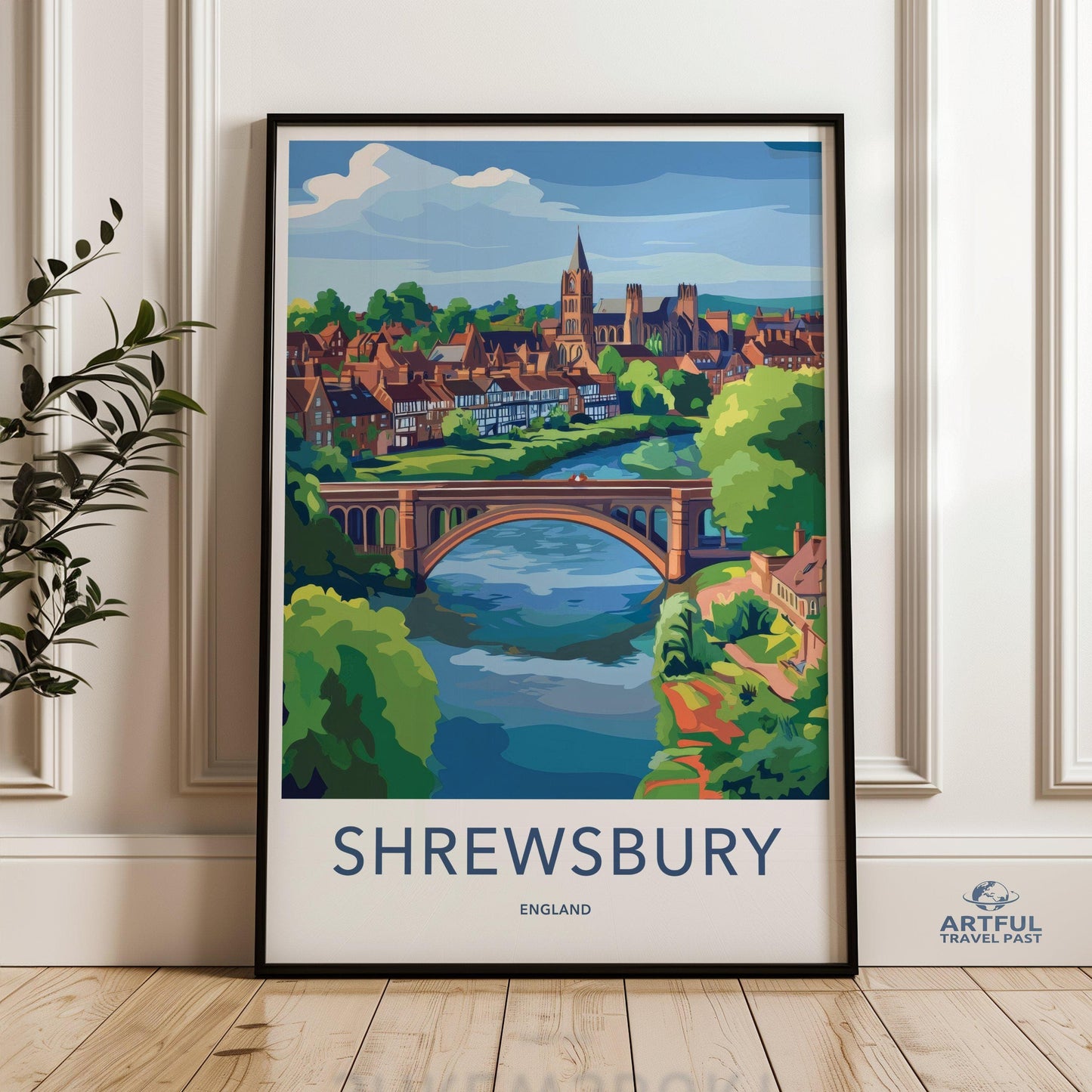 Shrewsbury Poster - England Wall Art