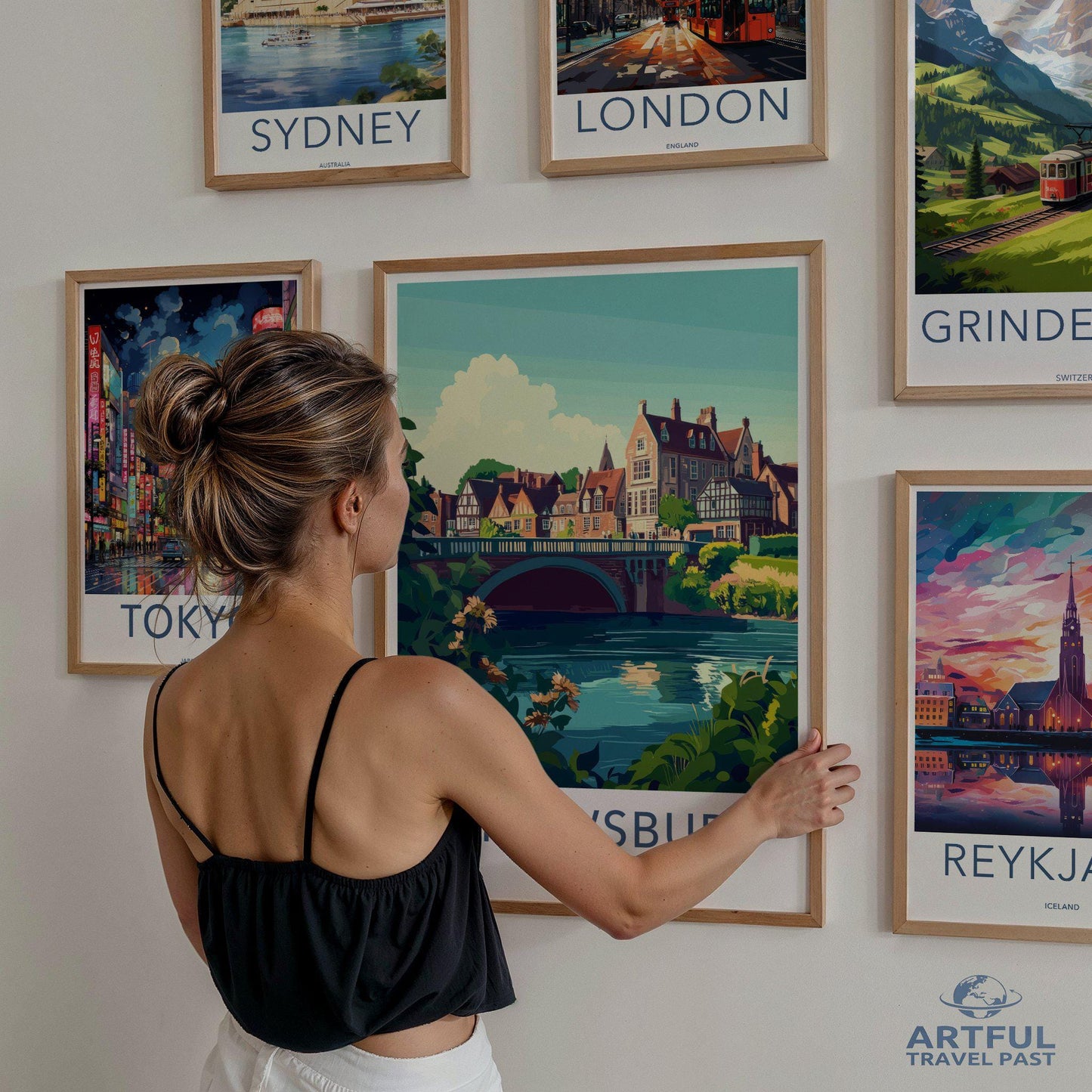 Shrewsbury Poster | England Wall Art | UK Decor