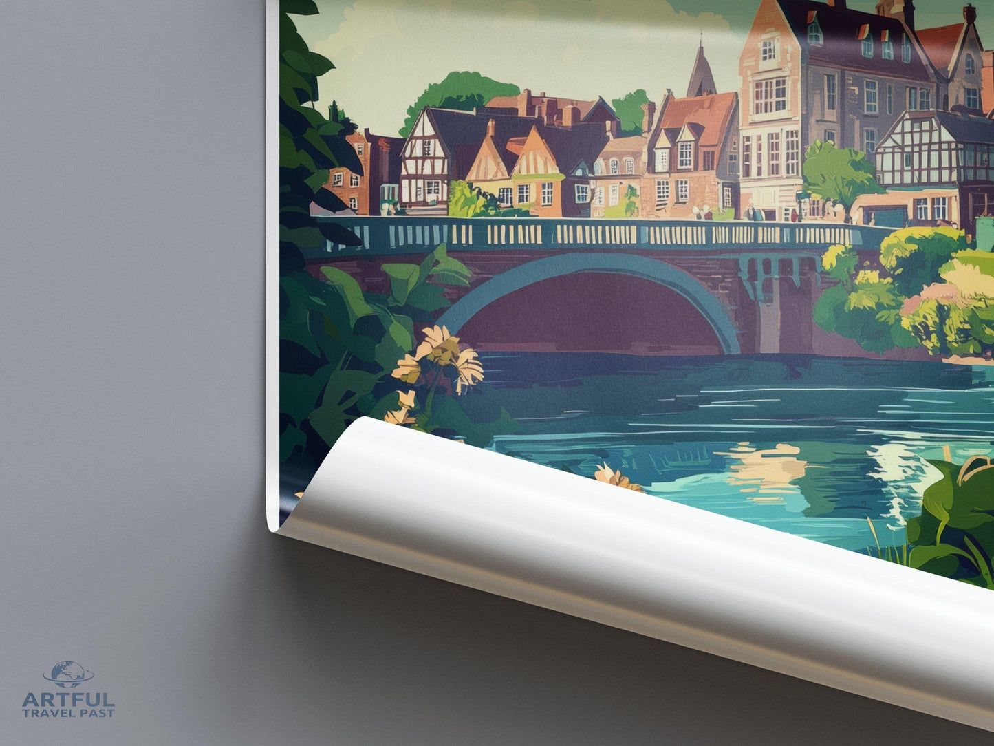 Shrewsbury Poster | England Wall Art | UK Decor