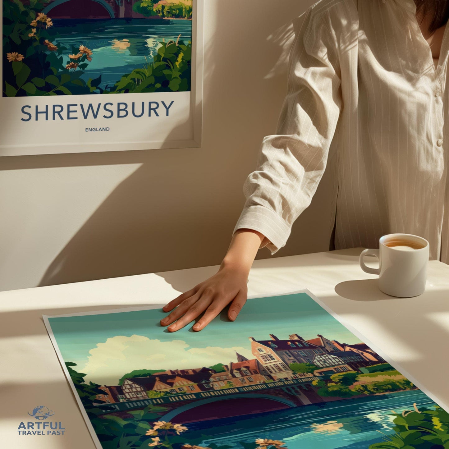 Shrewsbury Poster | England Wall Art | UK Decor
