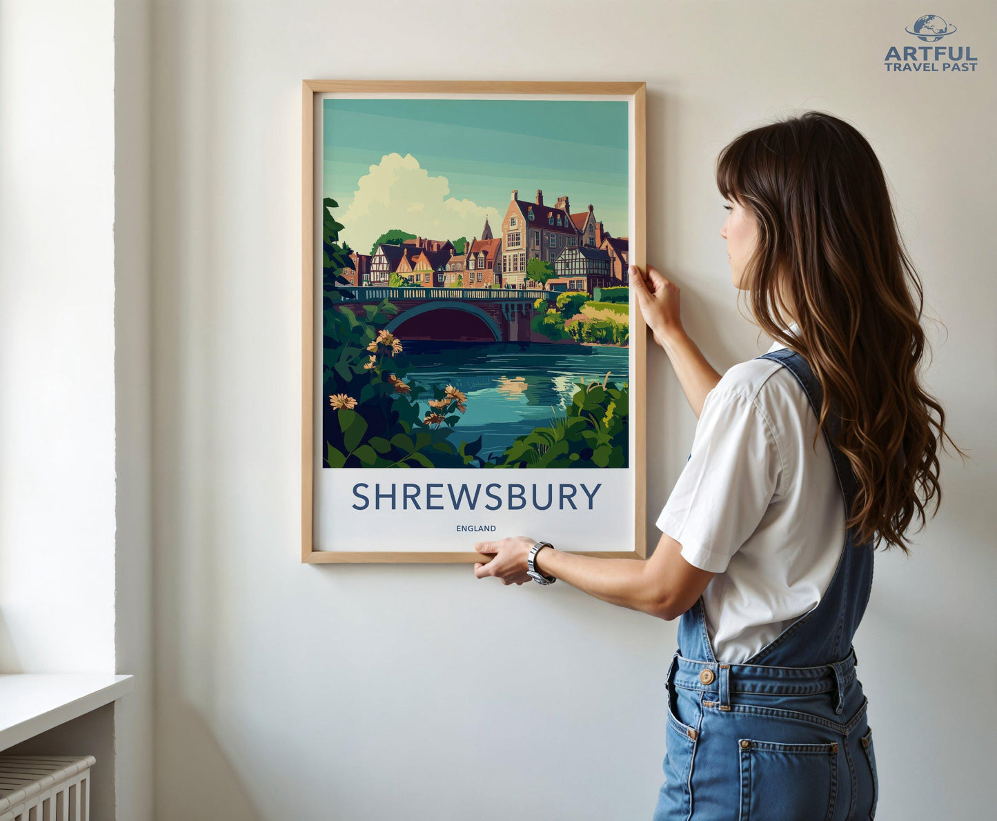 Shrewsbury Poster | England Wall Art | UK Decor
