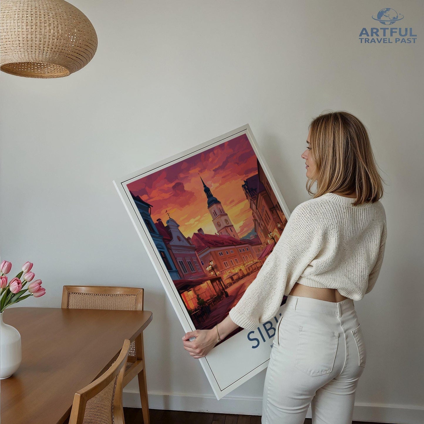 Sibiu Poster | Romania Wall Art | Europe Decor