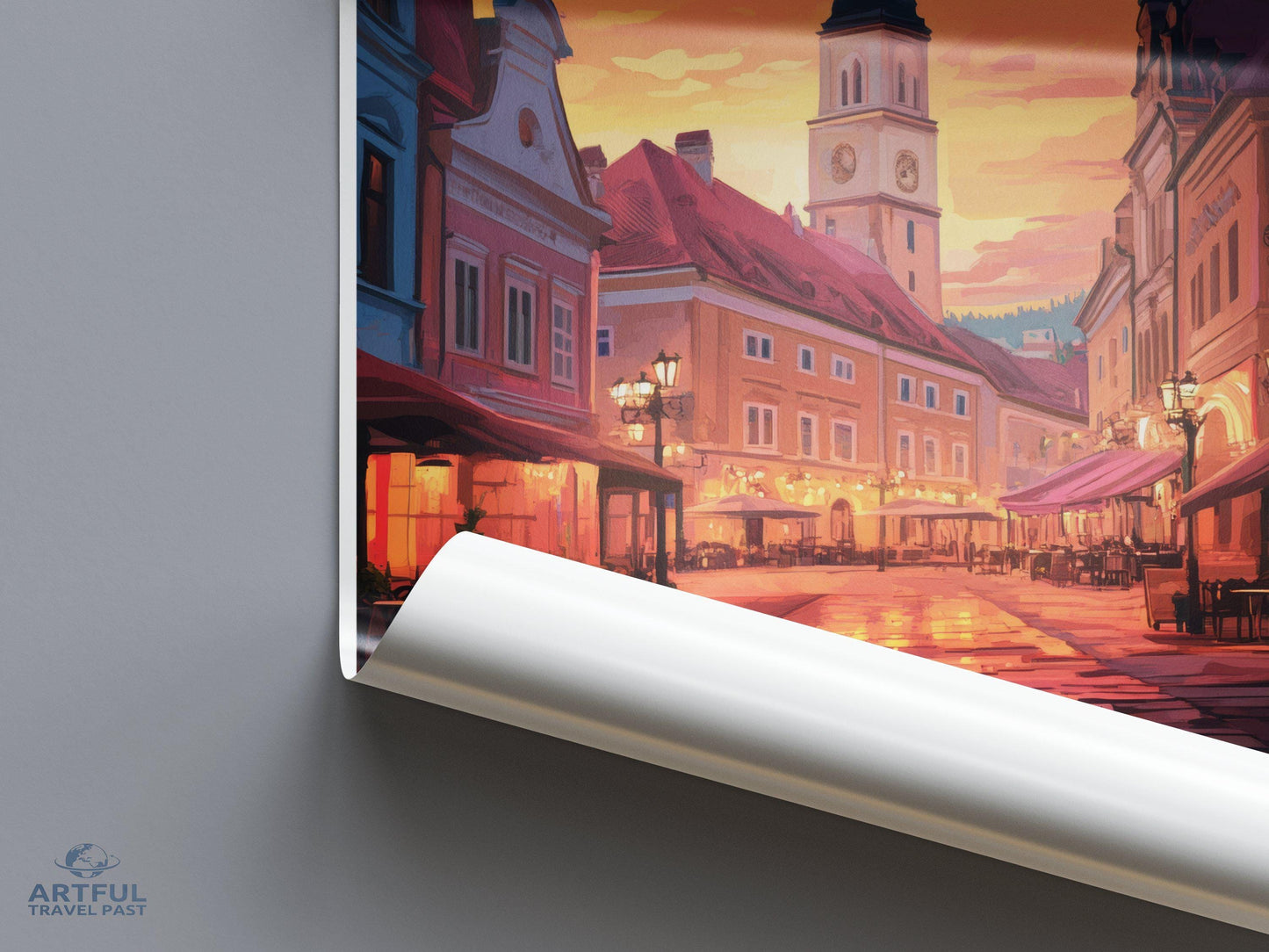 Sibiu Poster | Romania Wall Art | Europe Decor