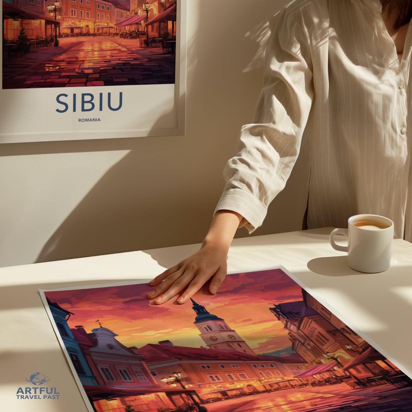 Sibiu Poster | Romania Wall Art | Europe Decor