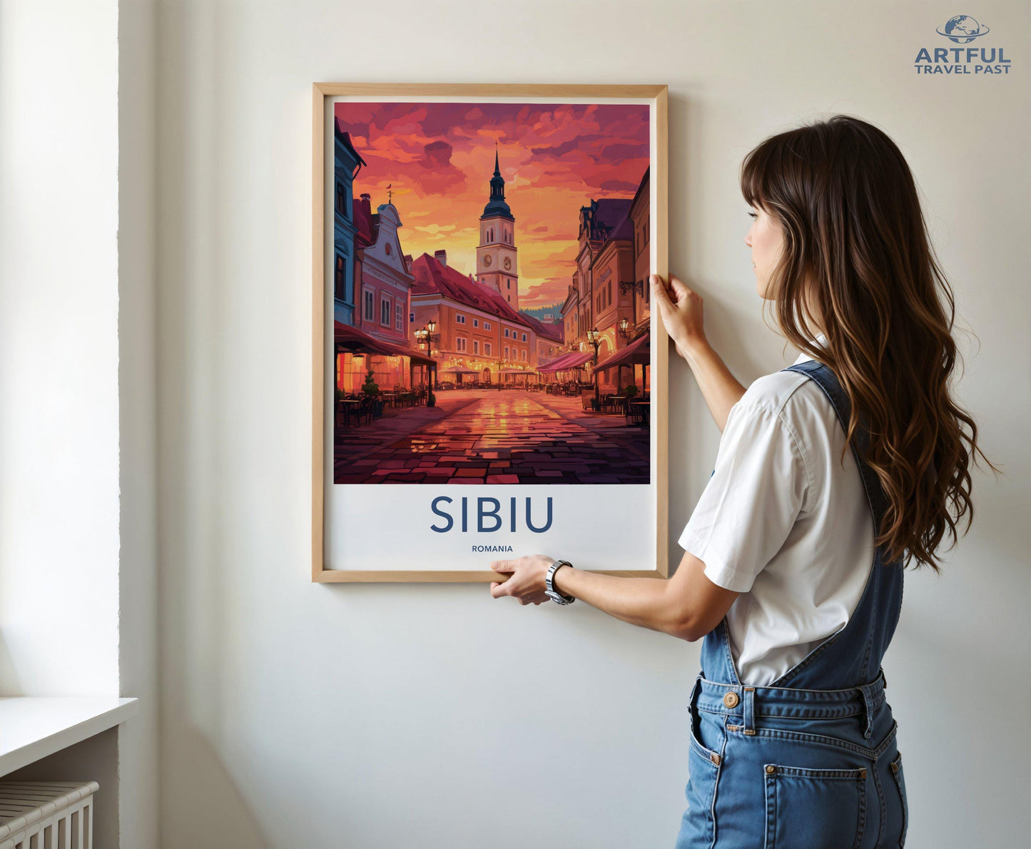 Sibiu Poster | Romania Wall Art | Europe Decor