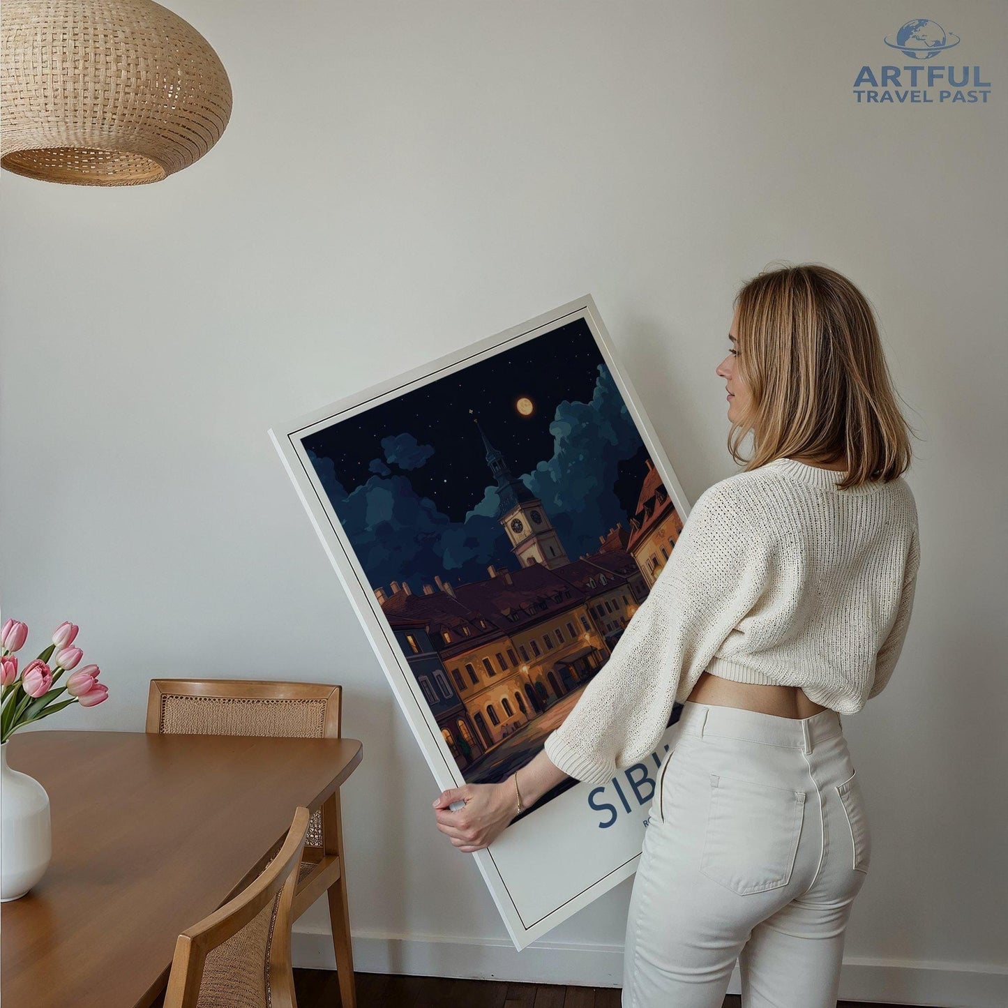 Sibiu Poster | Romania Wall Art | Europe Decor
