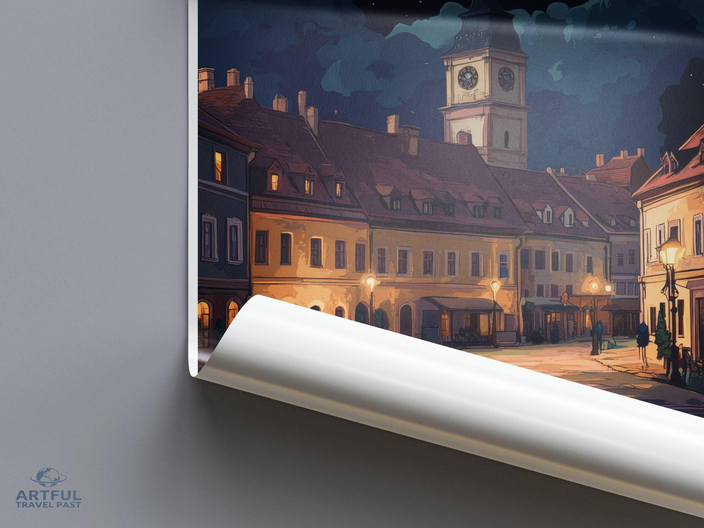 Sibiu Poster | Romania Wall Art | Europe Decor
