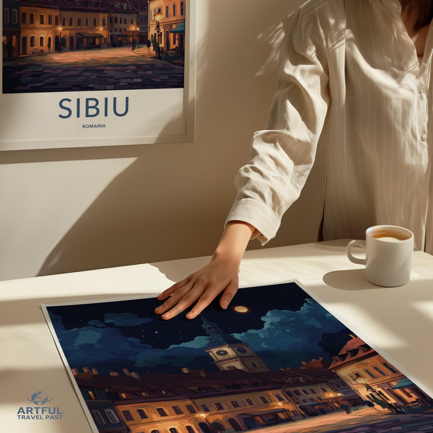 Sibiu Poster | Romania Wall Art | Europe Decor