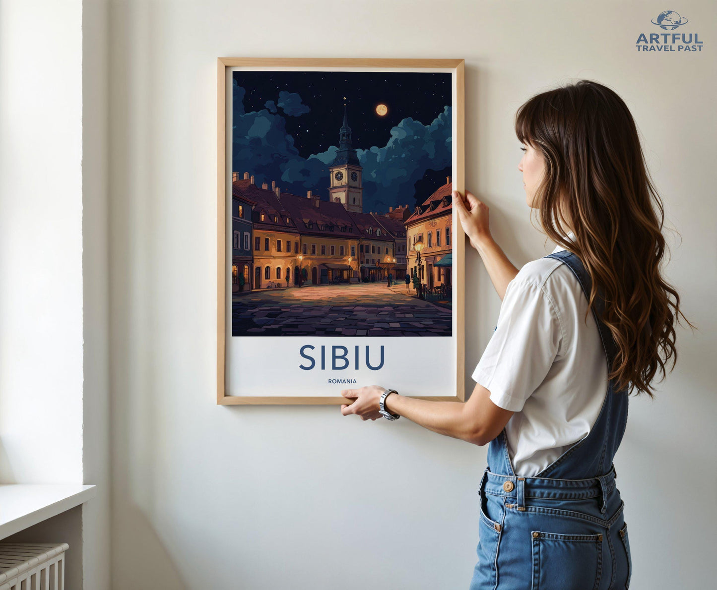 Sibiu Poster | Romania Wall Art | Europe Decor