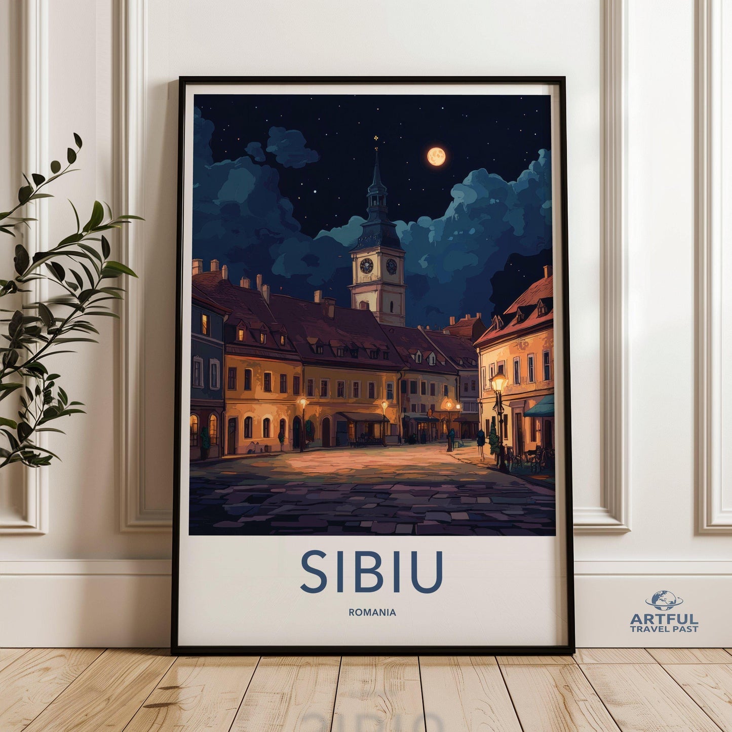 Sibiu Poster | Romania Wall Art | Europe Decor