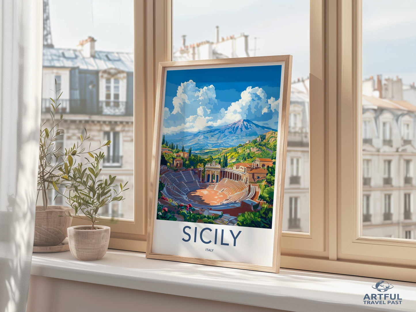 Sicily Poster | Italy Wall Art | Europe Decor