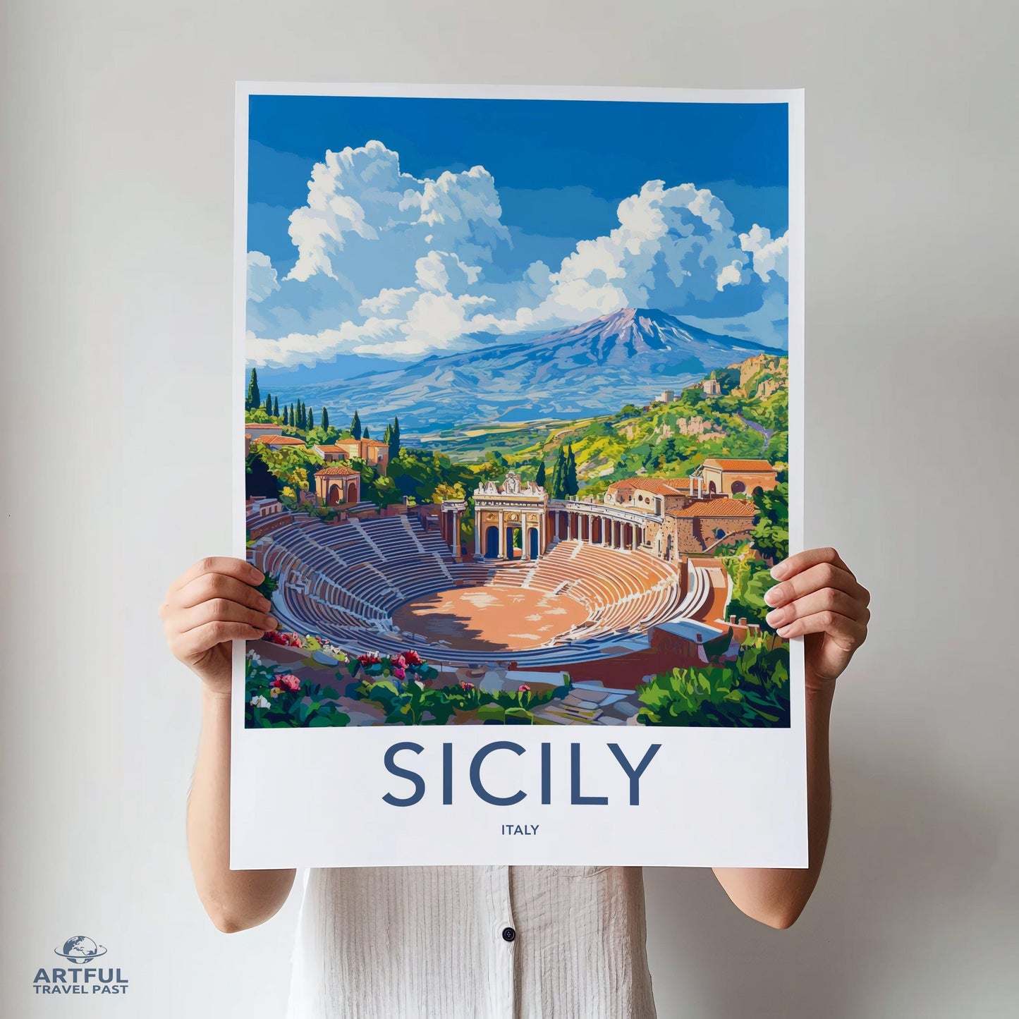 Sicily Poster | Italy Wall Art | Europe Decor