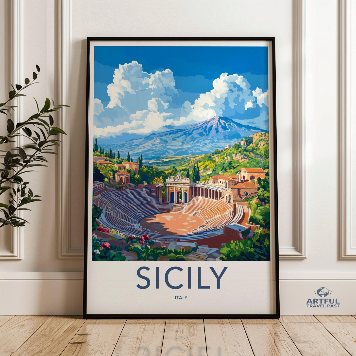 Sicily Poster | Italy Wall Art | Europe Decor