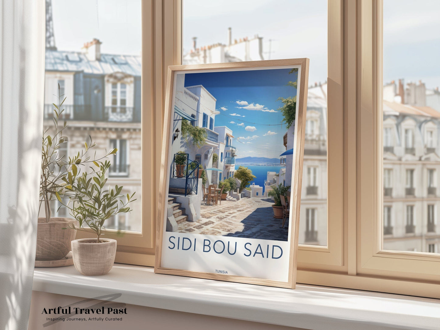 Sidi Bou Said Poster | Tunisia Wall Art | Africa Decor