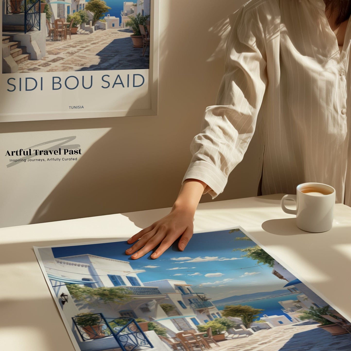 Sidi Bou Said Poster | Tunisia Wall Art | Africa Decor