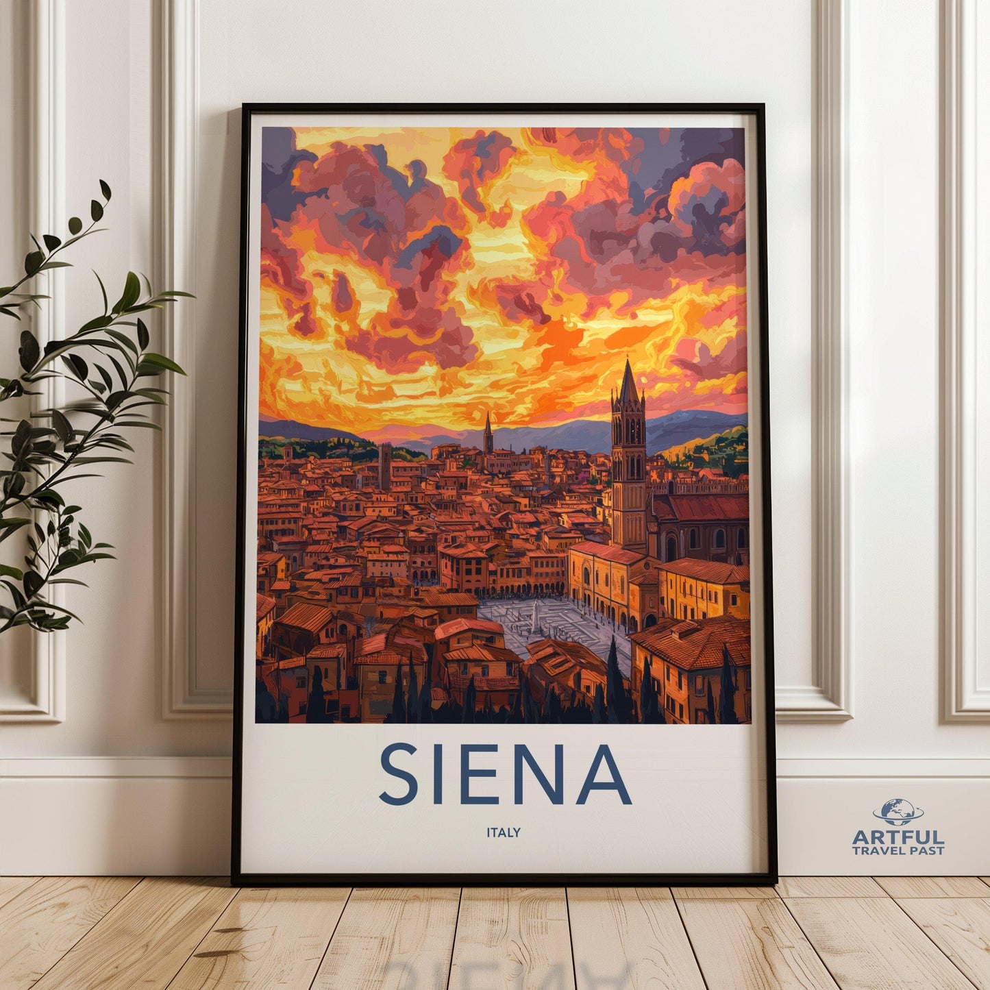 Siena Poster | Tuscany Wall Art | Italy Decor