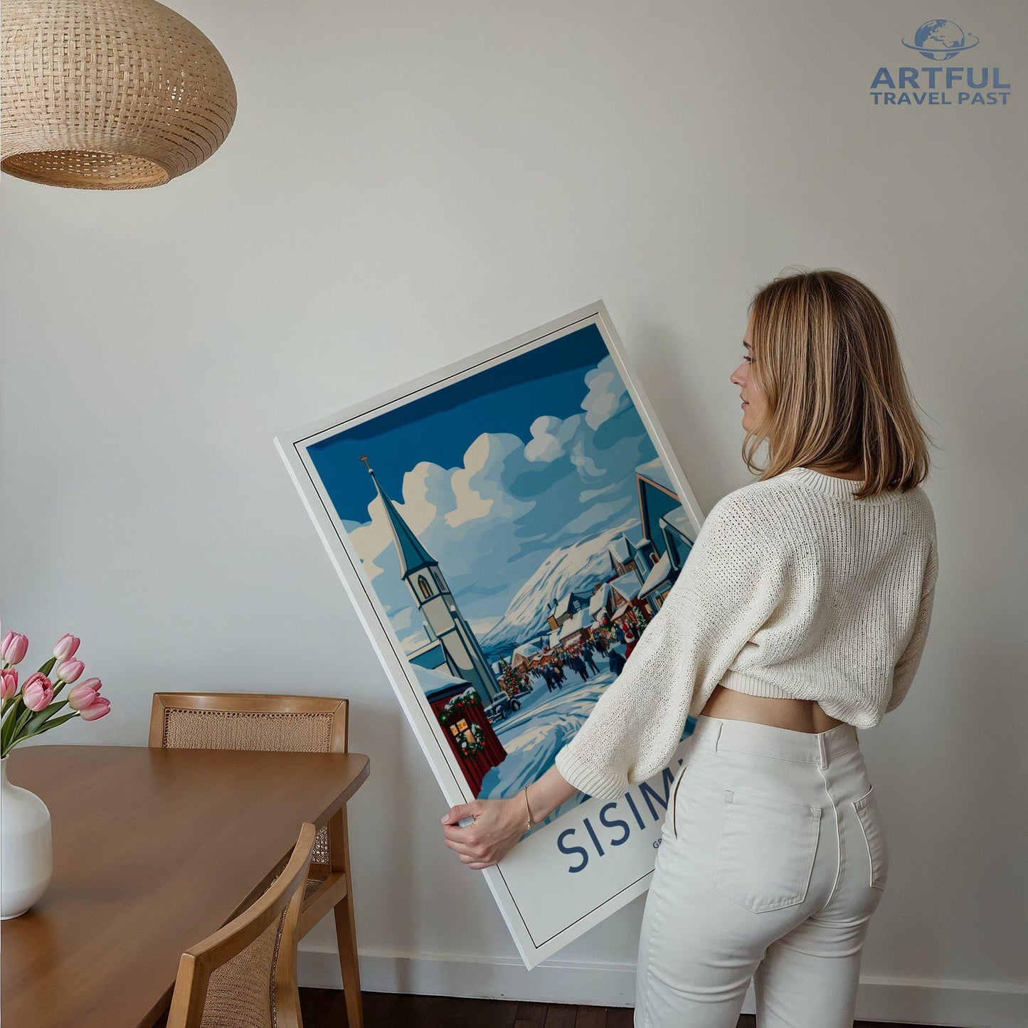 Sisimiut Poster | Greenland Wall Art | Arctic Decor