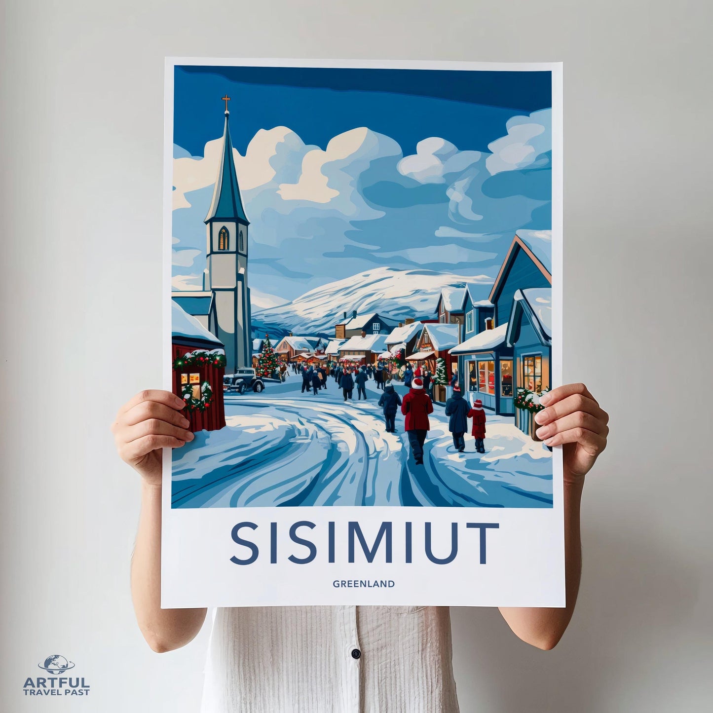 Sisimiut Poster | Greenland Wall Art | Arctic Decor