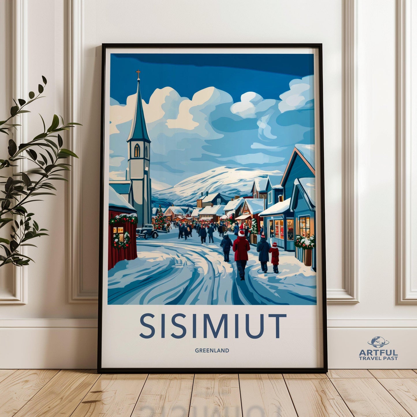 Sisimiut Poster | Greenland Wall Art | Arctic Decor