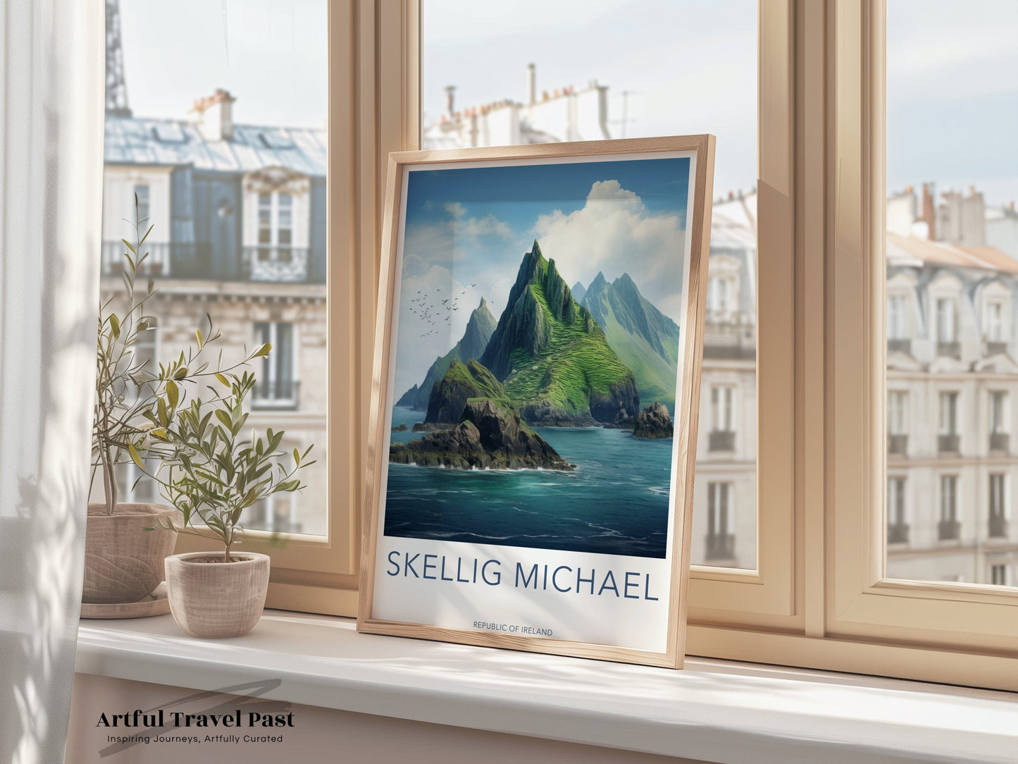 Skellig Islands Poster | Ireland Wall Art | Europe Decor
