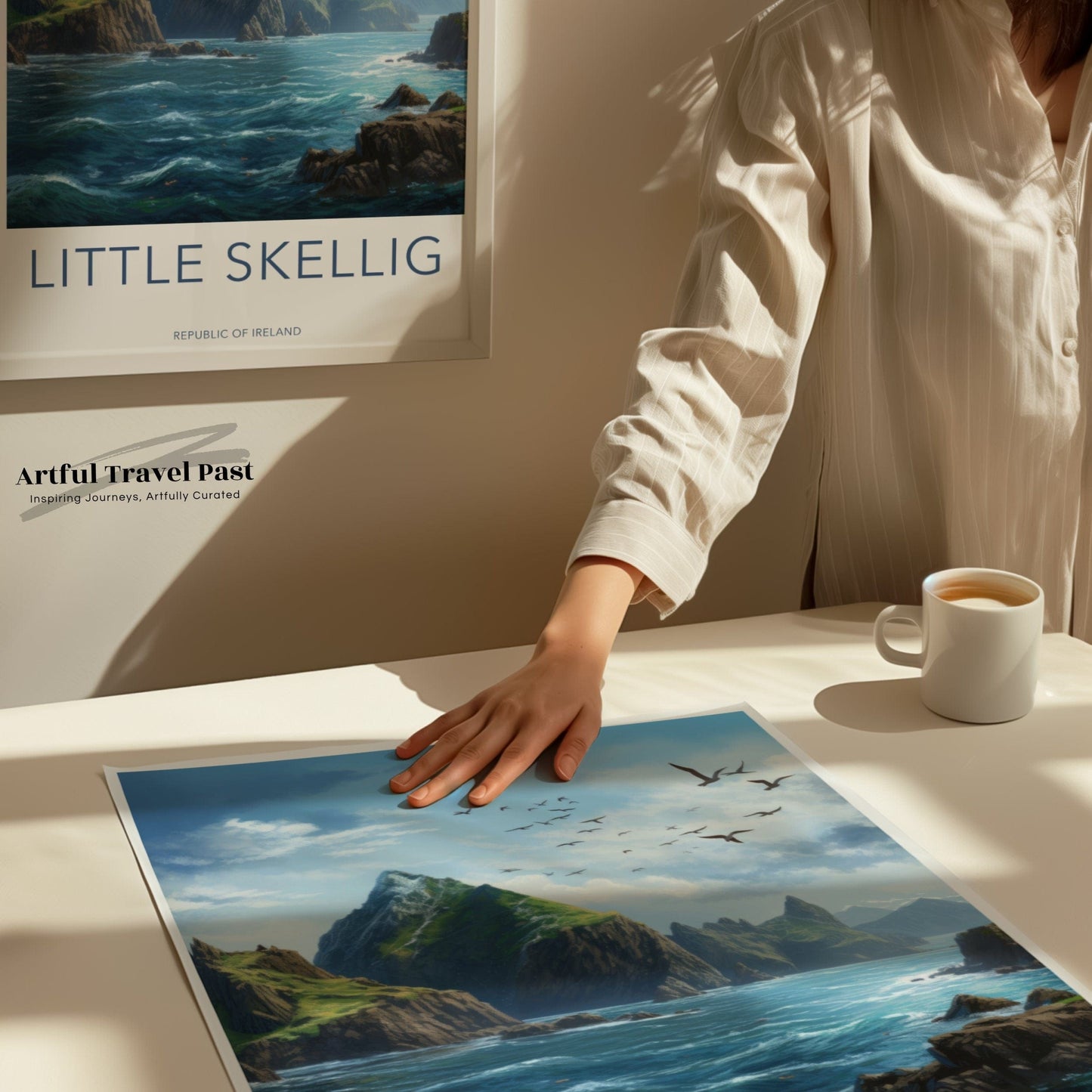 Skellig Islands Poster | Ireland Wall Art | Europe Decor
