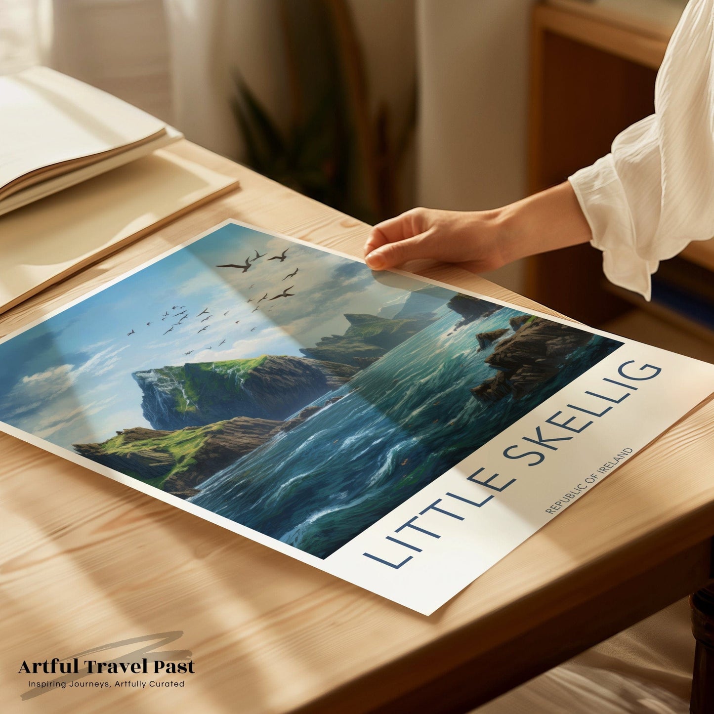 Skellig Islands Poster | Ireland Wall Art | Europe Decor