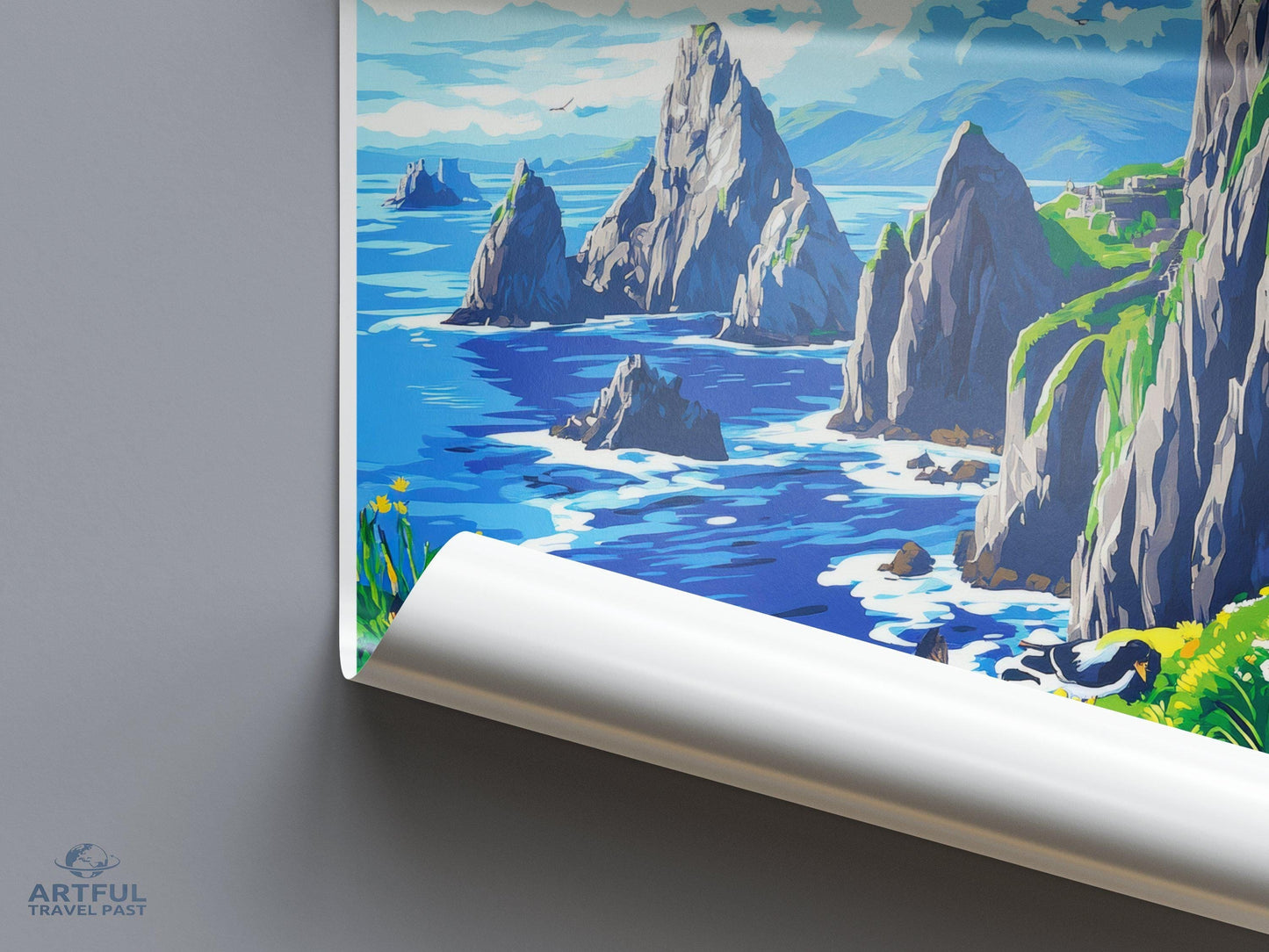 Skellig Michael Poster | Ireland Wall Art | Europe Decor