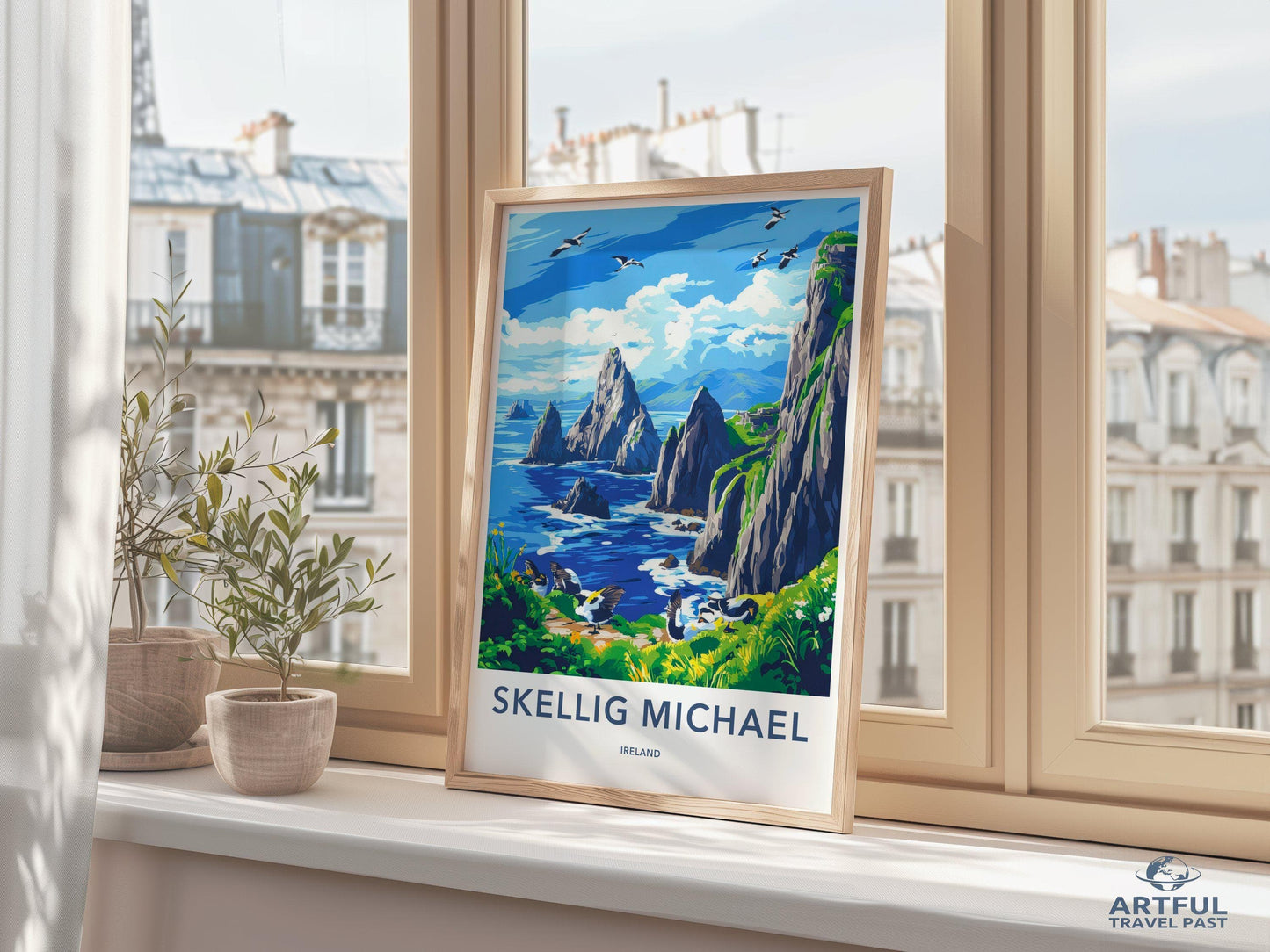 Skellig Michael Poster | Ireland Wall Art | Europe Decor