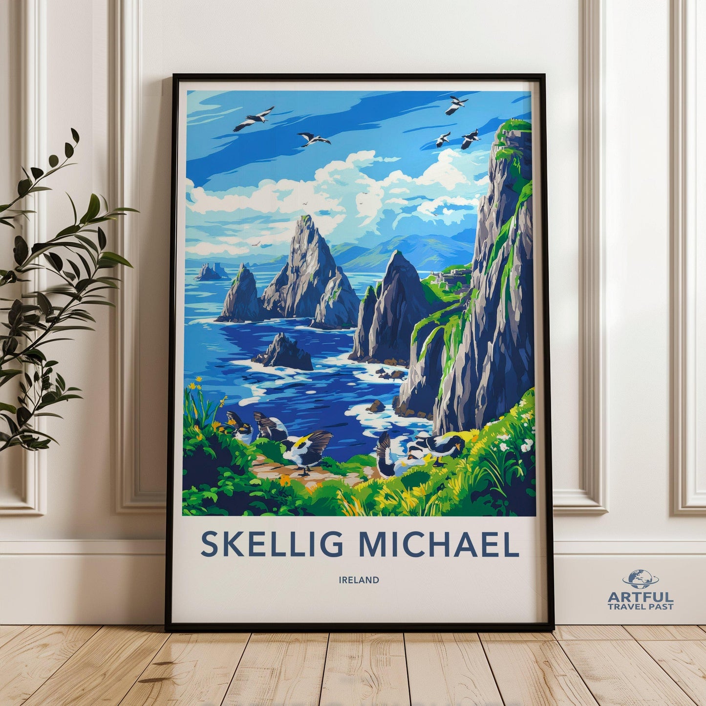 Skellig Michael Poster | Ireland Wall Art | Europe Decor