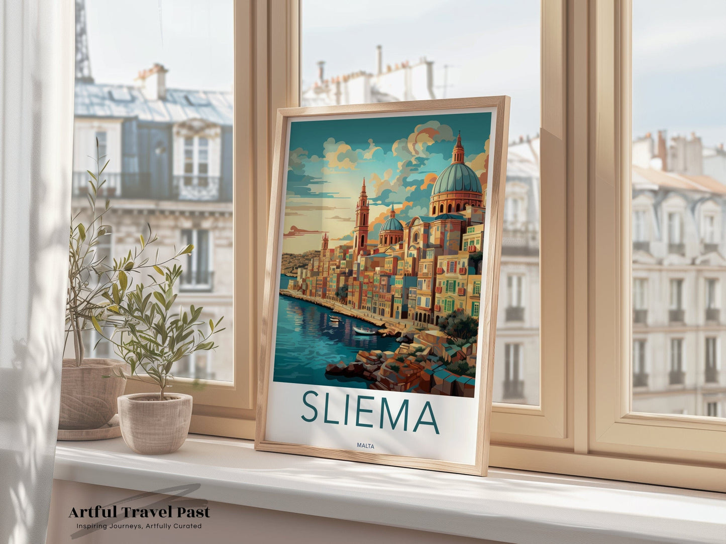 Sliema Malta Poster | Malta Wall Art | Europe Decor