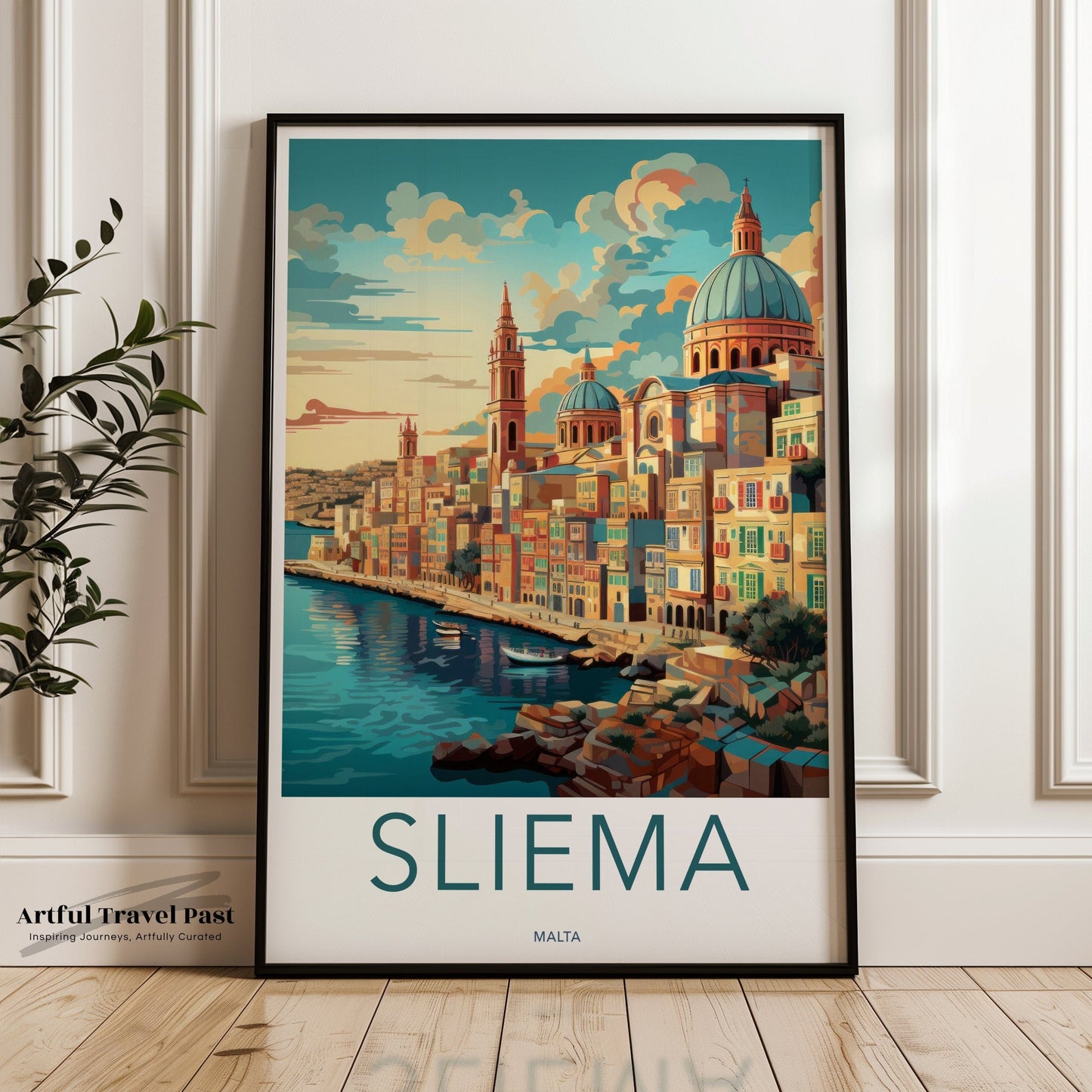 Sliema Malta Poster | Malta Wall Art | Europe Decor