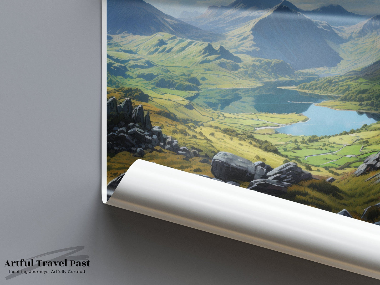 Snowdonia Poster | Wales Wall Art | UK Decor