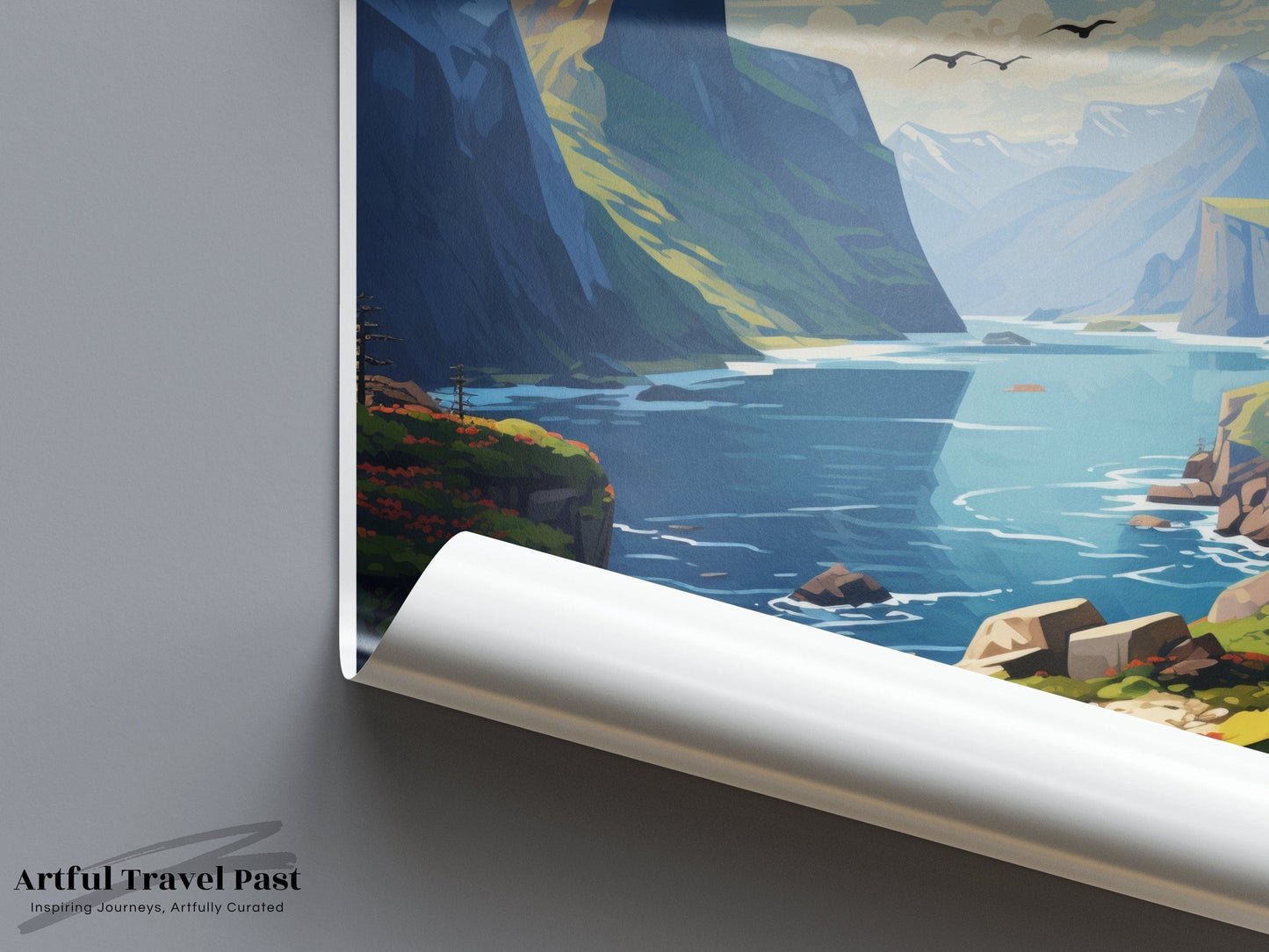 Sognefjord Poster | Norway Wall Art | Nordic Artwork