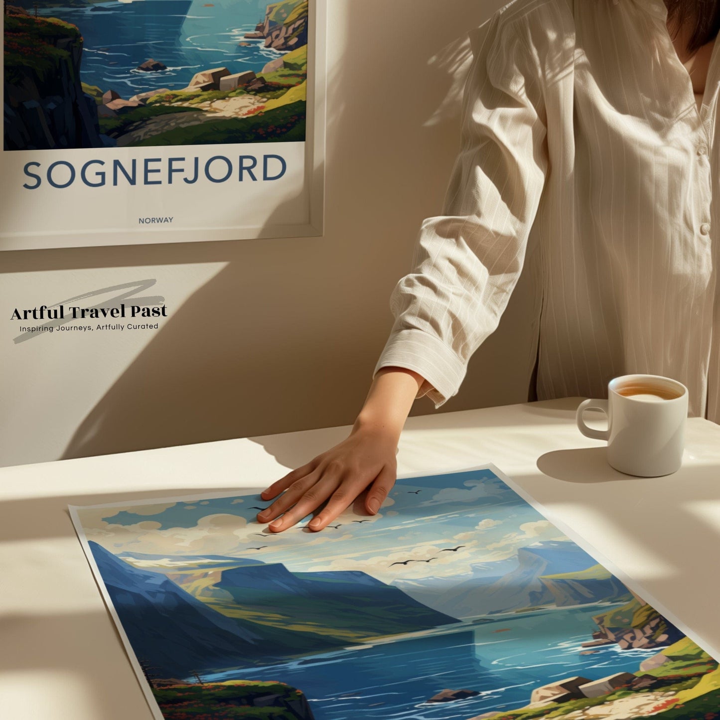 Sognefjord Poster | Norway Wall Art | Nordic Artwork