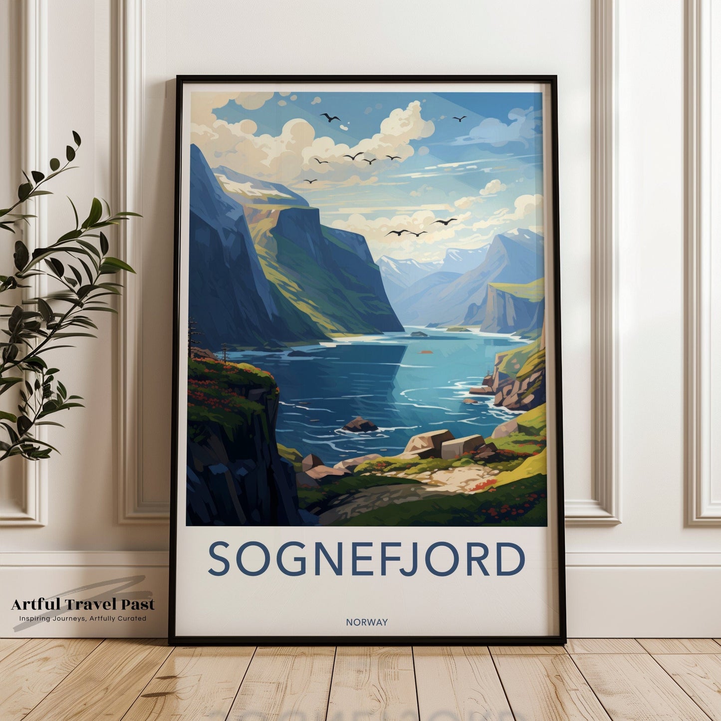 Sognefjord Poster | Norway Wall Art | Nordic Artwork