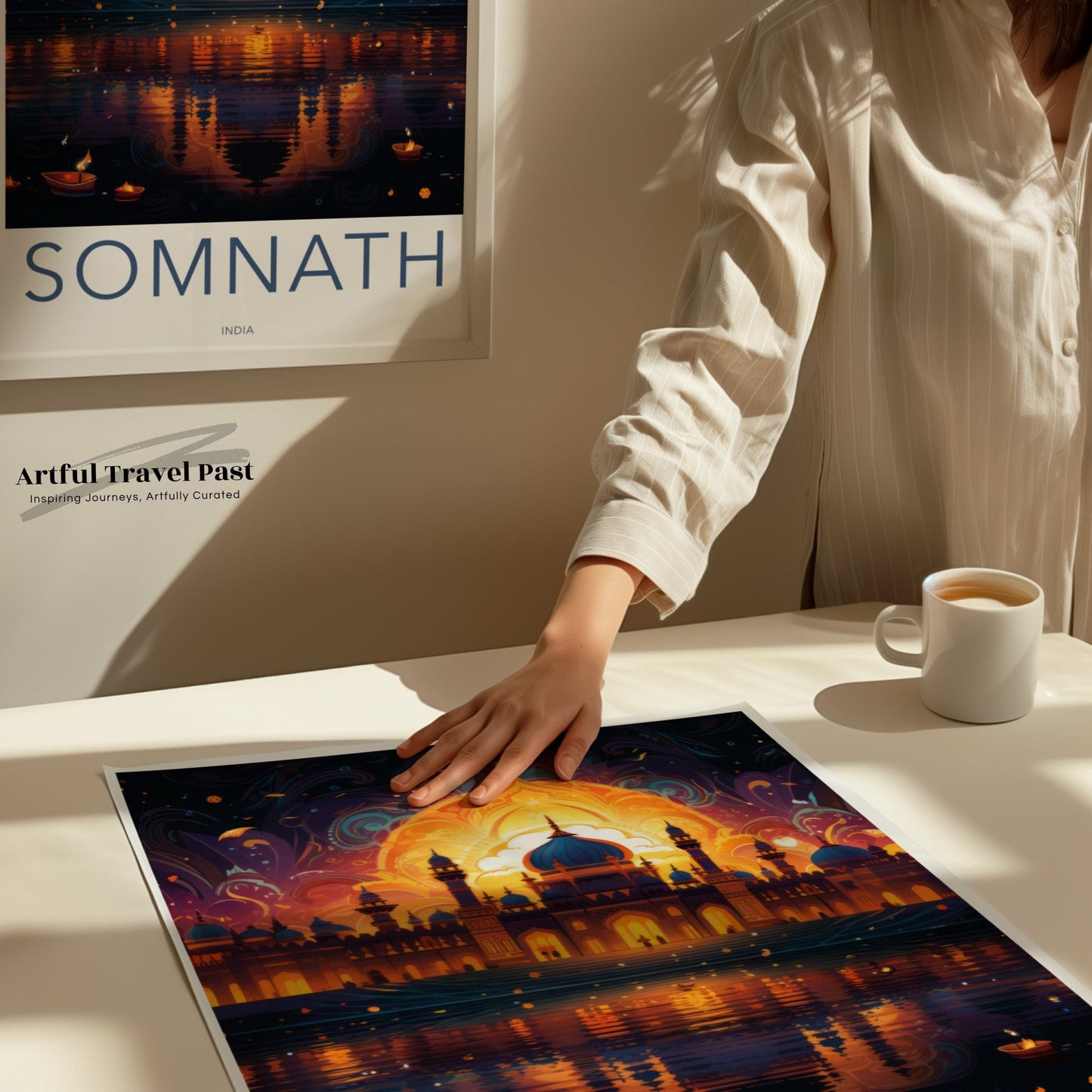 Somnath Poster | Gujarat Wall Art | India Decor