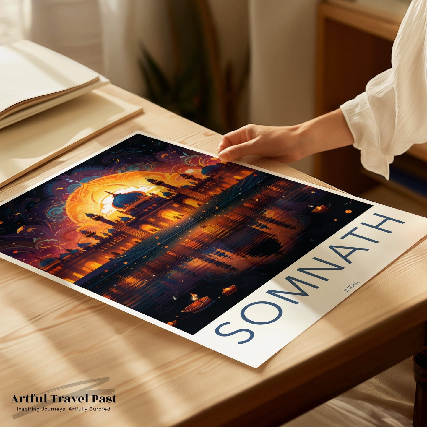 Somnath Poster | Gujarat Wall Art | India Decor