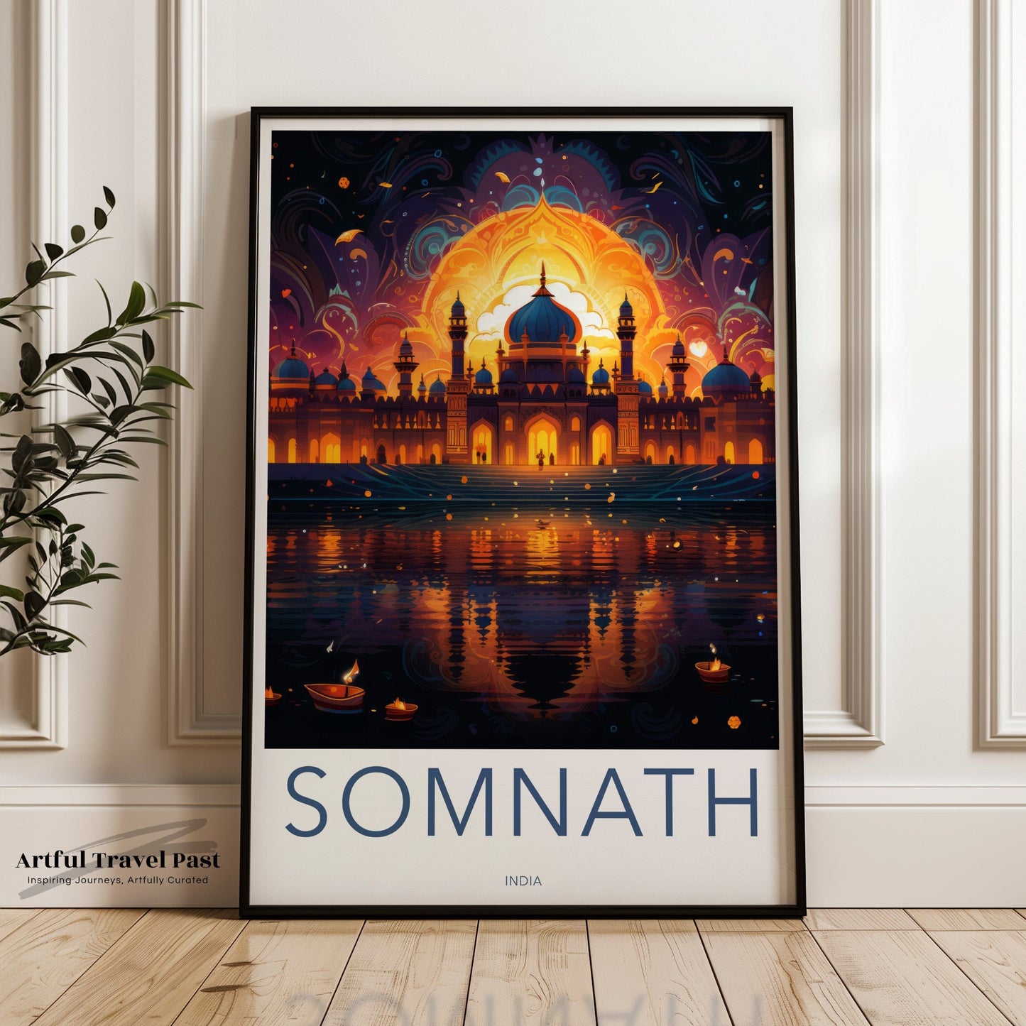 Somnath Poster | Gujarat Wall Art | India Decor