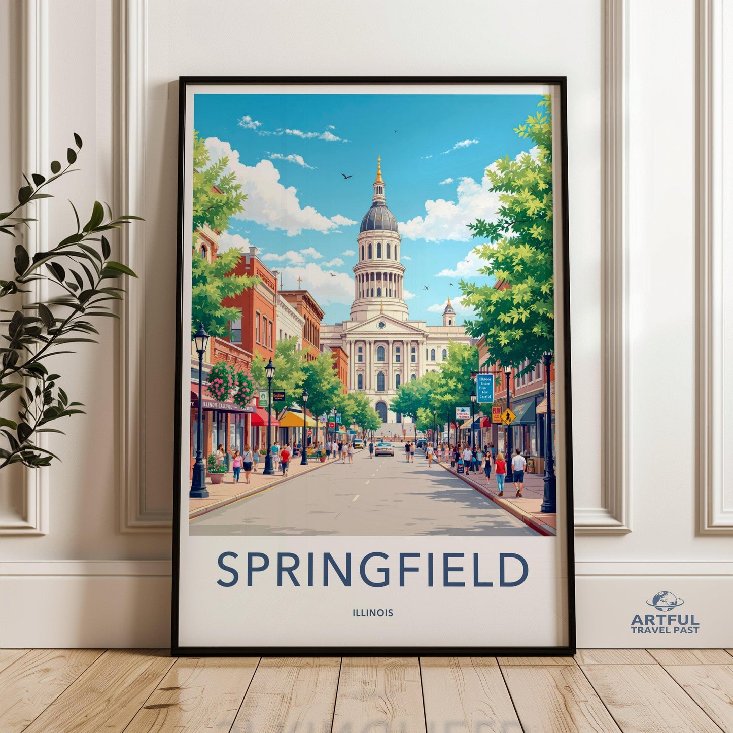 Springfield Poster - Illinois Wall Art
