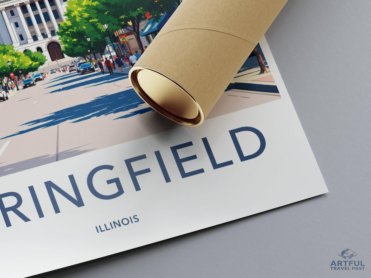 Springfield Poster | Illinois Wall Art | America Decor