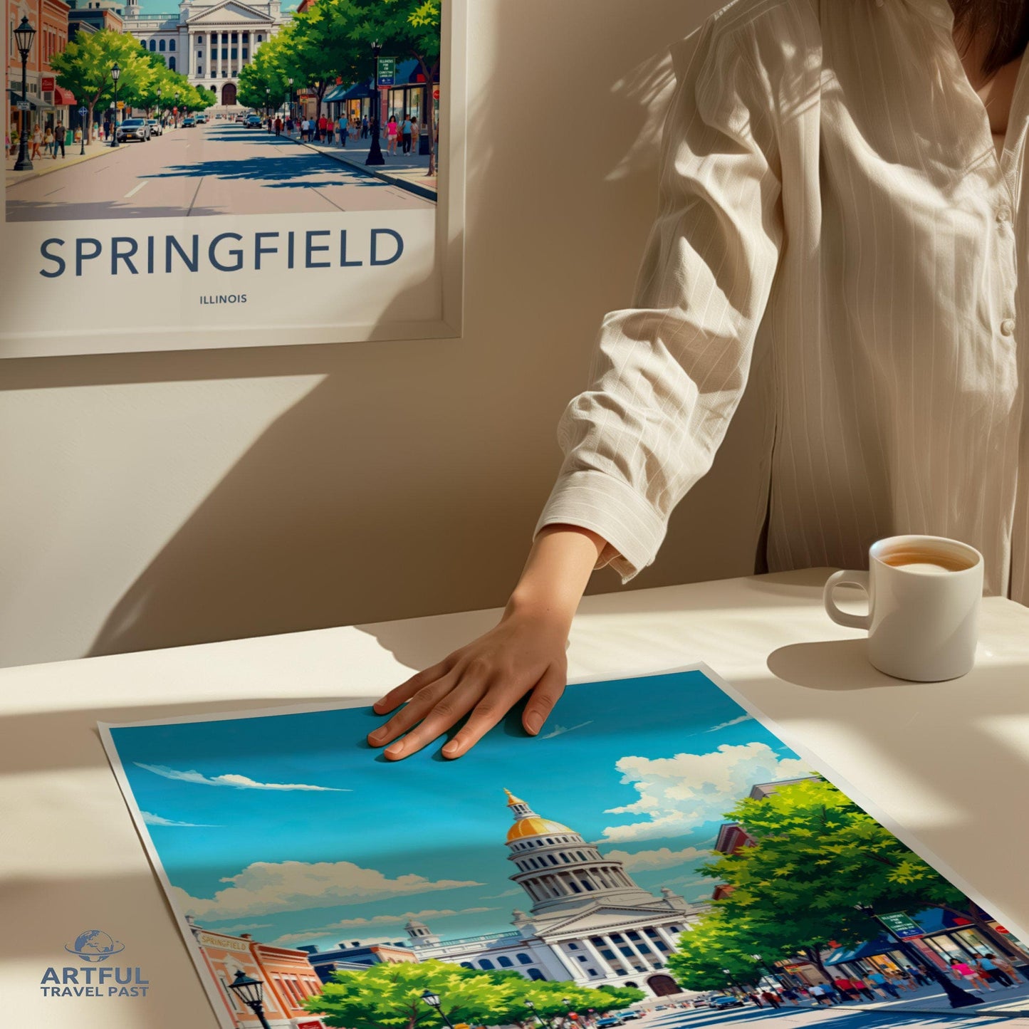 Springfield Poster | Illinois Wall Art | America Decor