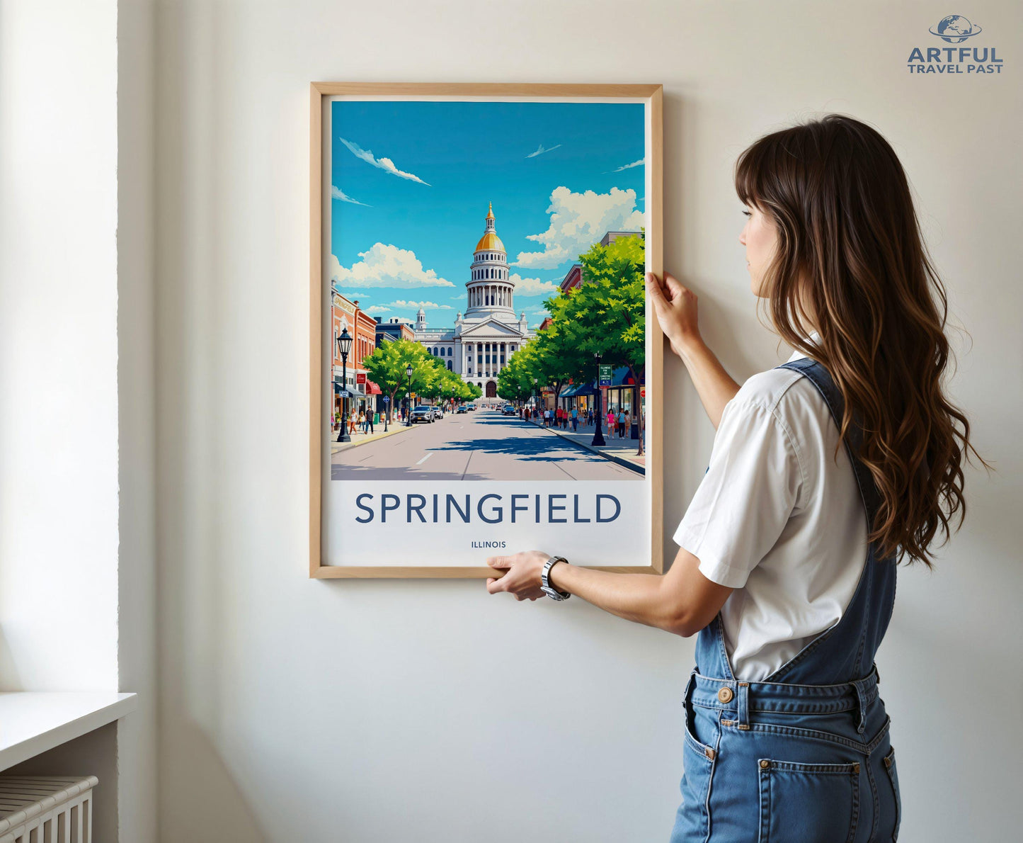 Springfield Poster | Illinois Wall Art | America Decor
