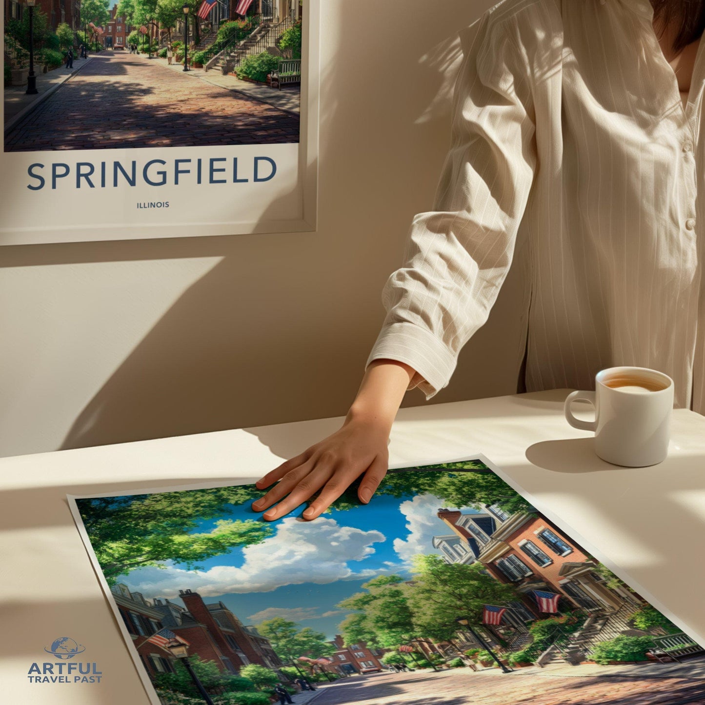 Springfield Poster | Illinois Wall Art | America Decor